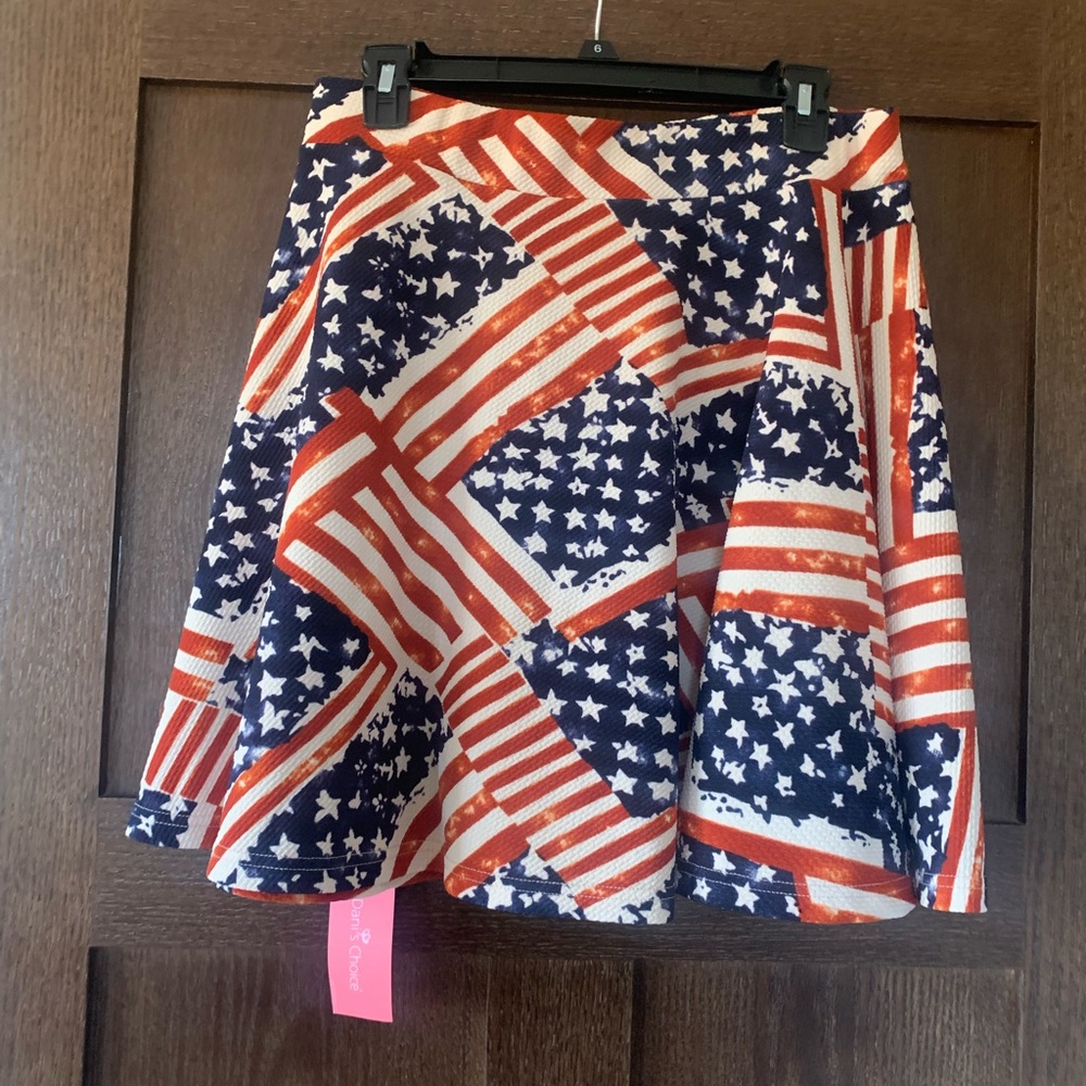Fun American flag print skirt
